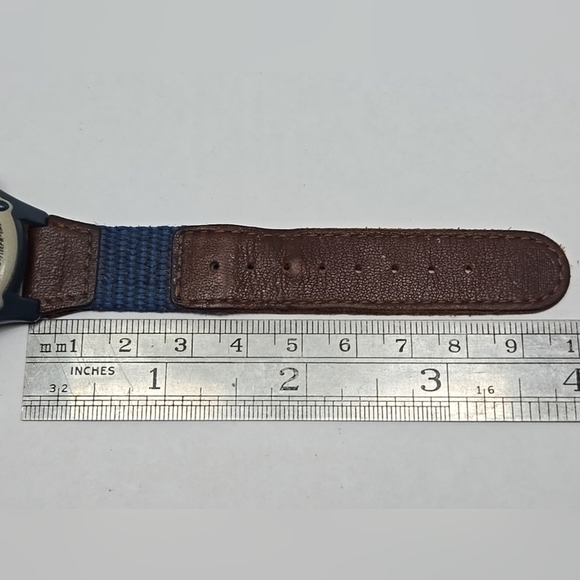 Womens Vintage 1999 Timex Expedition 35mm Digital Watch Khaki Blue New Battery - Picture 7 of 12